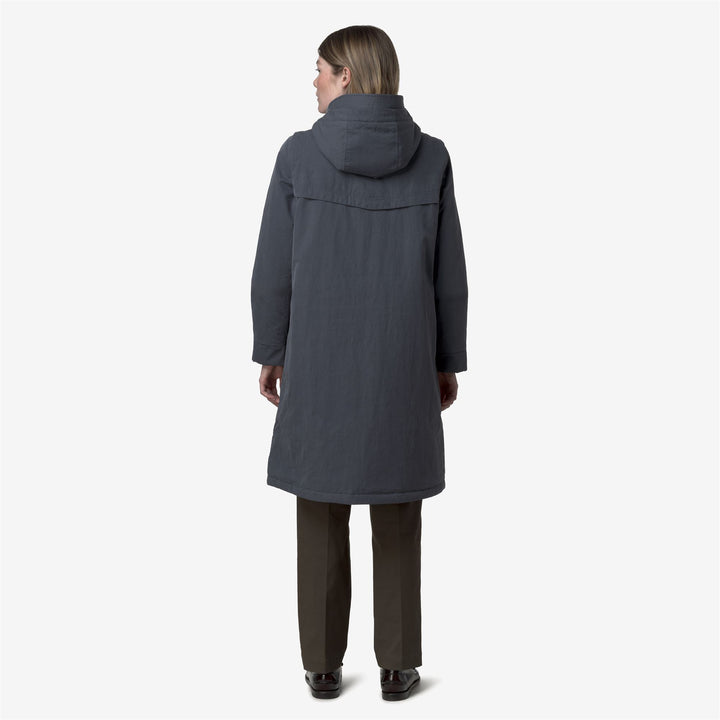 BRUNIL COTTON FEEL - Jackets - Long - Woman - BLUE AIRFORCE-BLUE AIRFORCE FUR 5