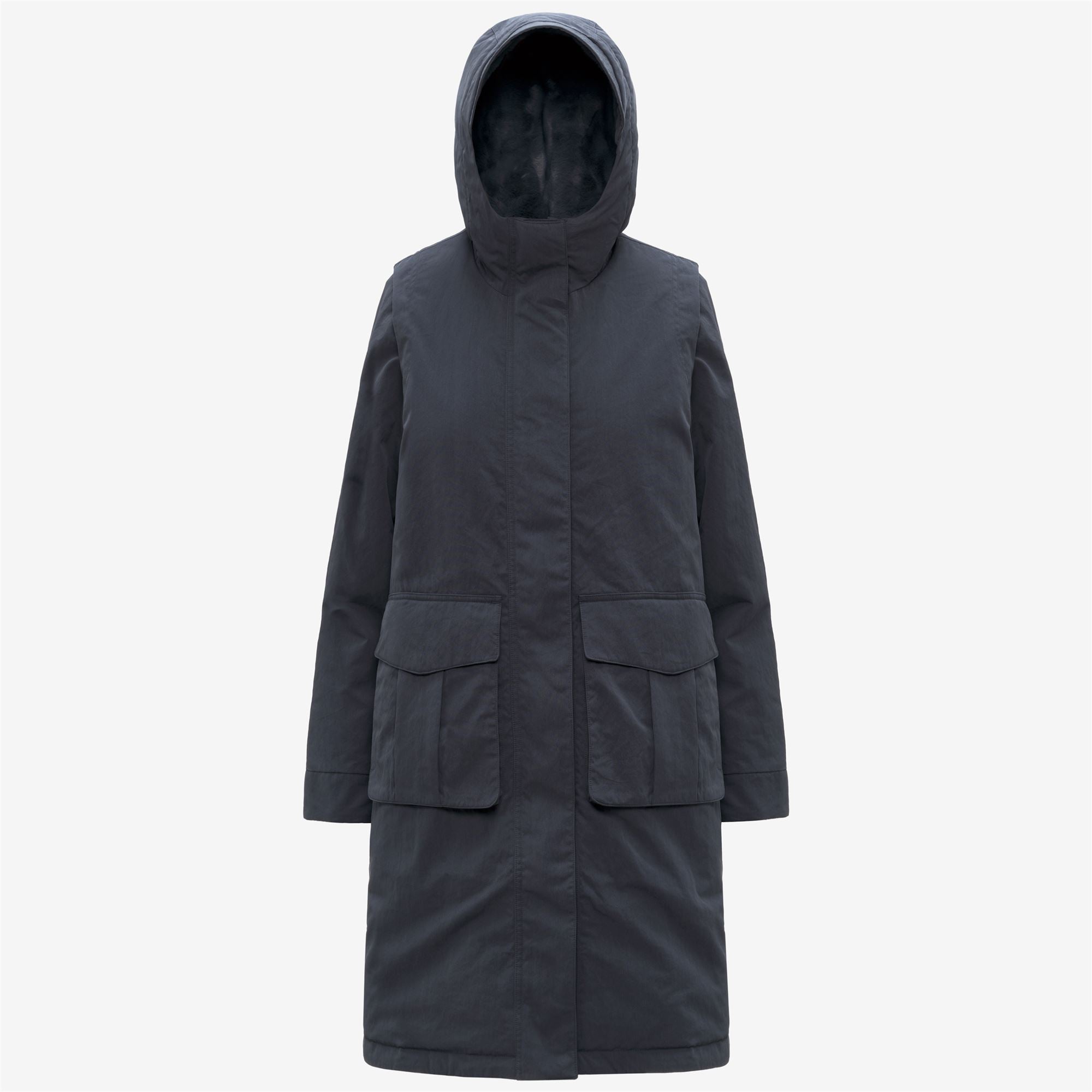 Jackets_WOMAN_BRUNIL COTTON FEEL_Long_Blue Airforce-Blue Airforce FUR - Blue Airforce - - Commercial 1