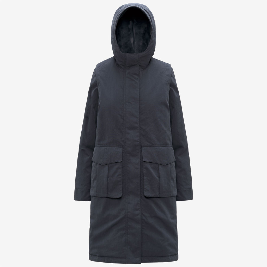 Jackets_WOMAN_BRUNIL COTTON FEEL_Long_Blue Airforce-Blue Airforce FUR - Blue Airforce - - Commercial 1