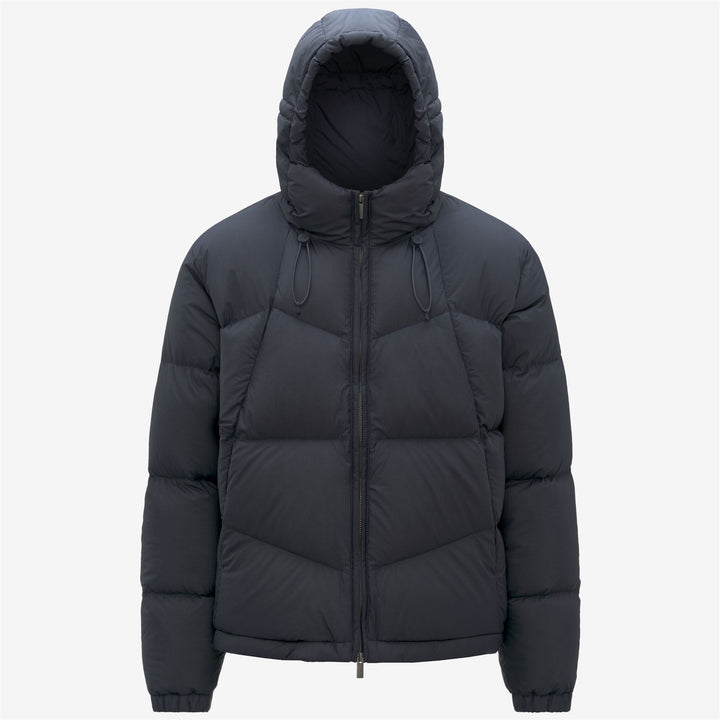 Chaqueta acolchada corta azul para hombre con aislamiento de plumón 1