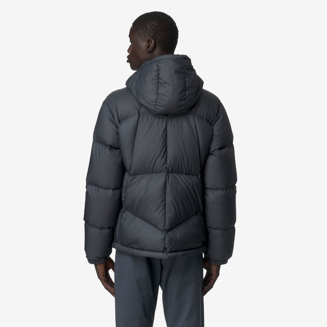 Chaqueta acolchada corta azul para hombre con aislamiento de plumón main