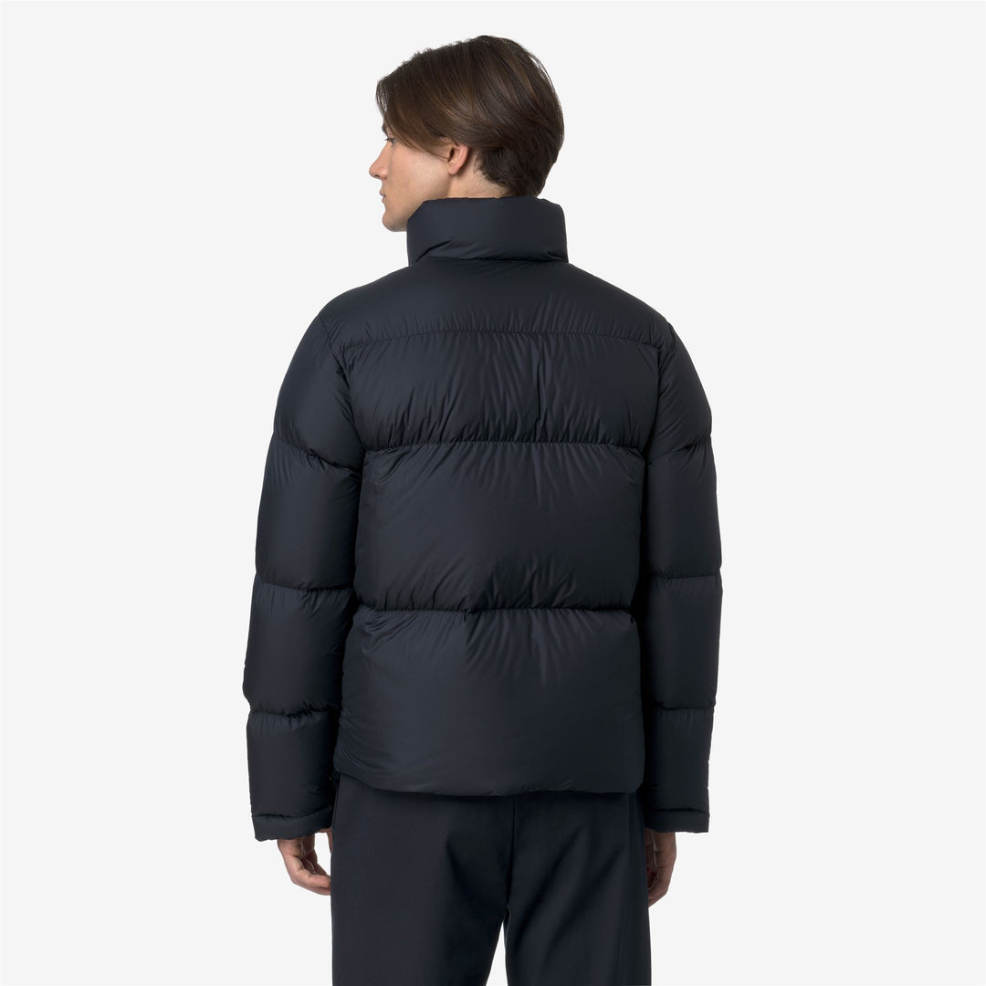 Chaqueta acolchada corta azul para hombre con aislamiento de plumón main