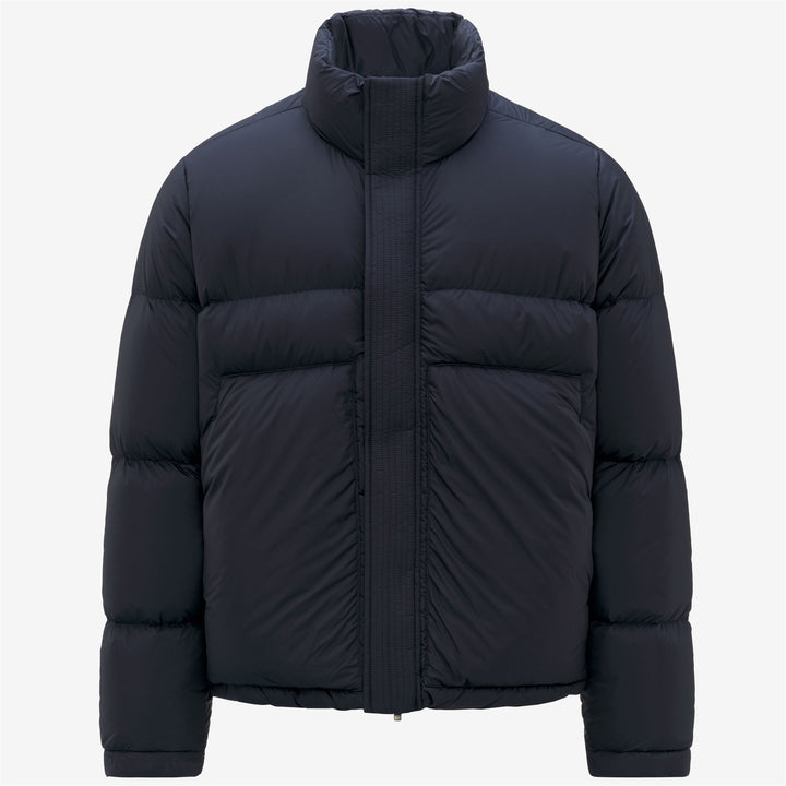 Chaqueta acolchada corta azul para hombre con aislamiento de plumón 1