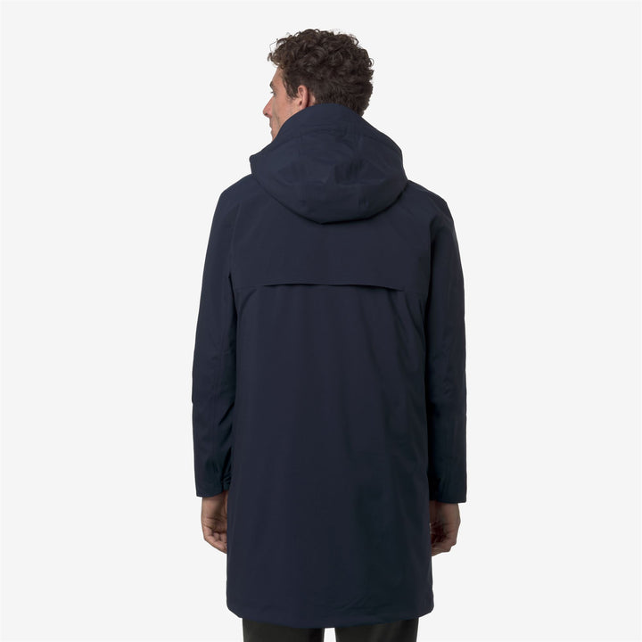 Chaqueta de invierno acolchada 3/4 para hombre en azul profundo 7