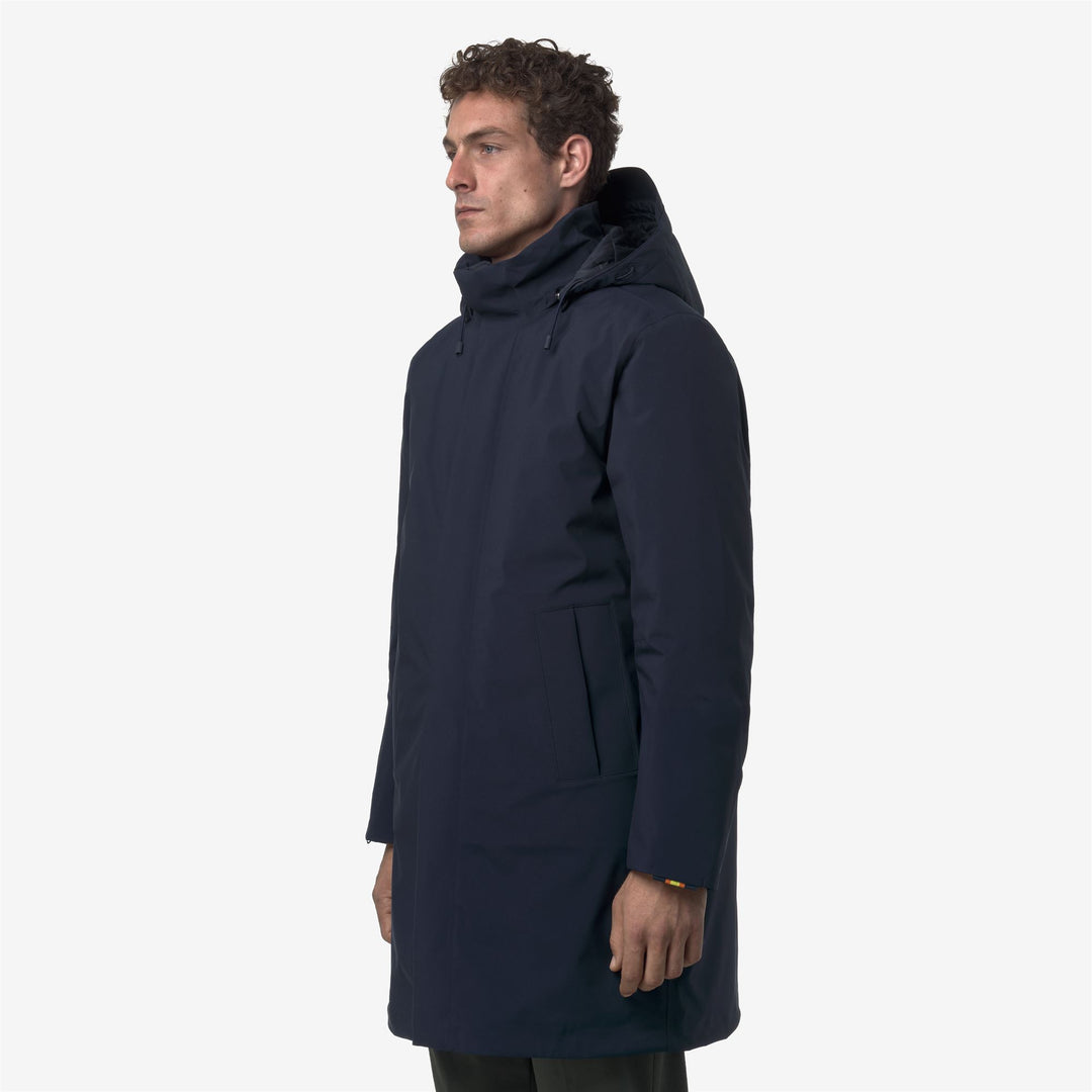 Chaqueta de invierno acolchada 3/4 para hombre en azul profundo main