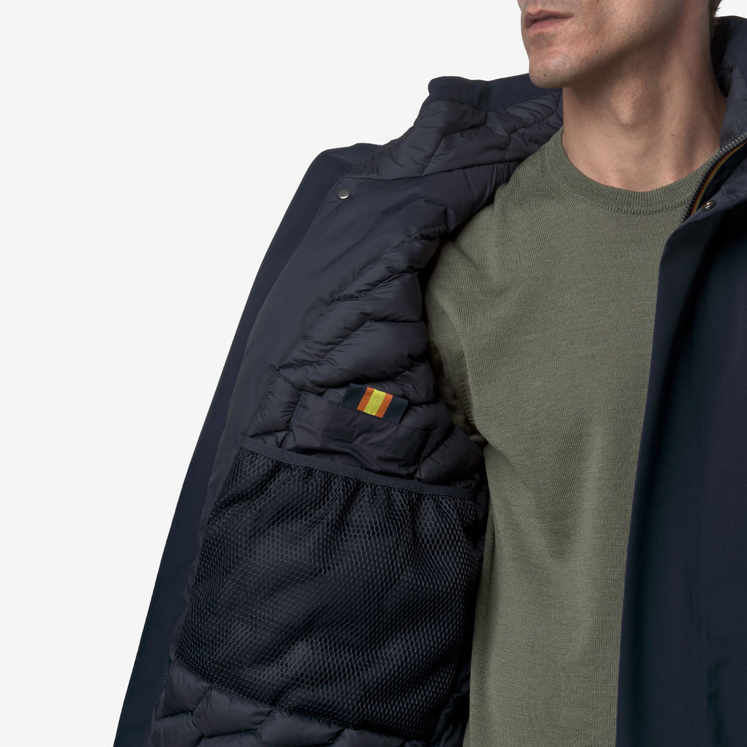 Chaqueta de invierno acolchada 3/4 para hombre en azul profundo main