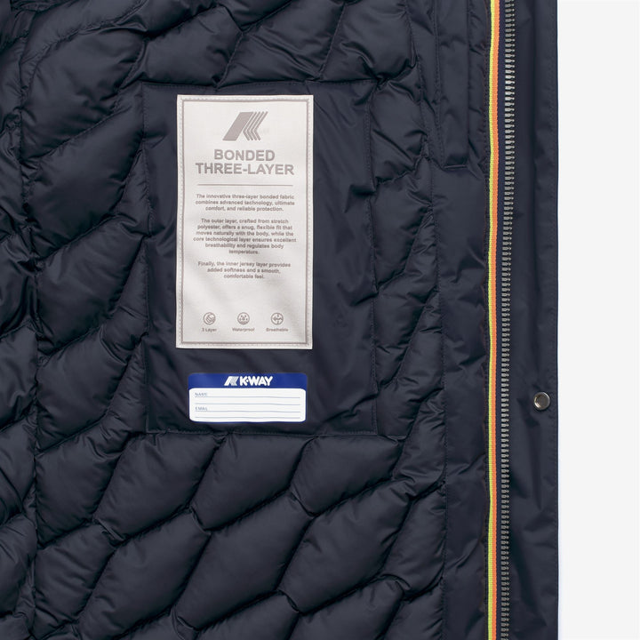 Chaqueta de invierno acolchada 3/4 para hombre en azul profundo 4