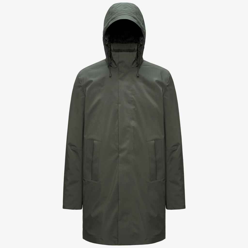 Jackets_Man_THOMAL BONDED PADDED_3/4 Length_GREEN BLACKISH-GREEN BLACKISH - Commercial 1