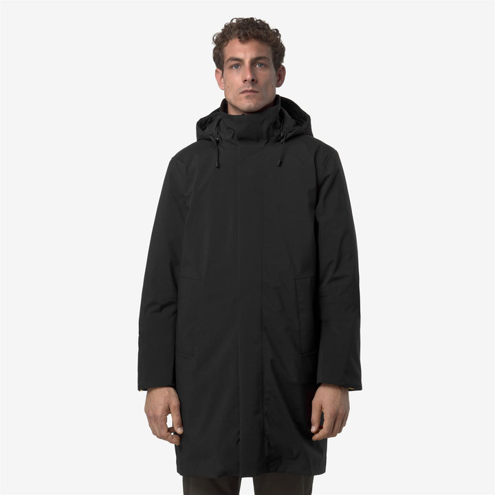 Chaqueta de invierno acolchada 3/4 para hombre, color negro 5