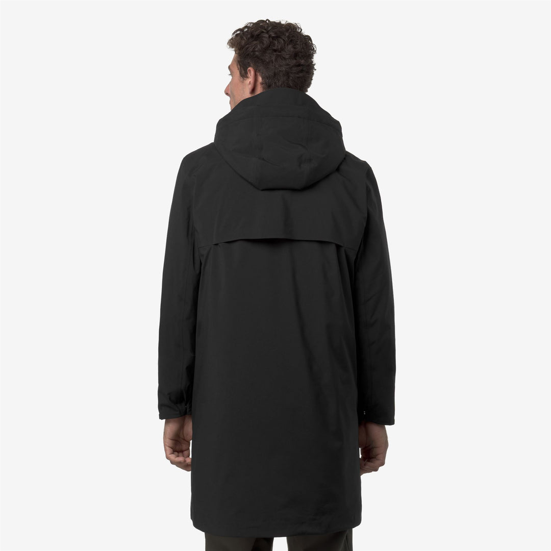 Chaqueta de invierno acolchada 3/4 para hombre, color negro main