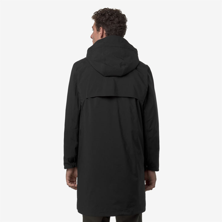 Chaqueta de invierno acolchada 3/4 para hombre, color negro 7