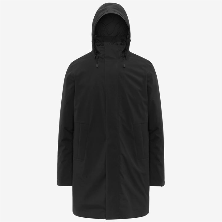 Chaqueta de invierno acolchada 3/4 para hombre, color negro 1