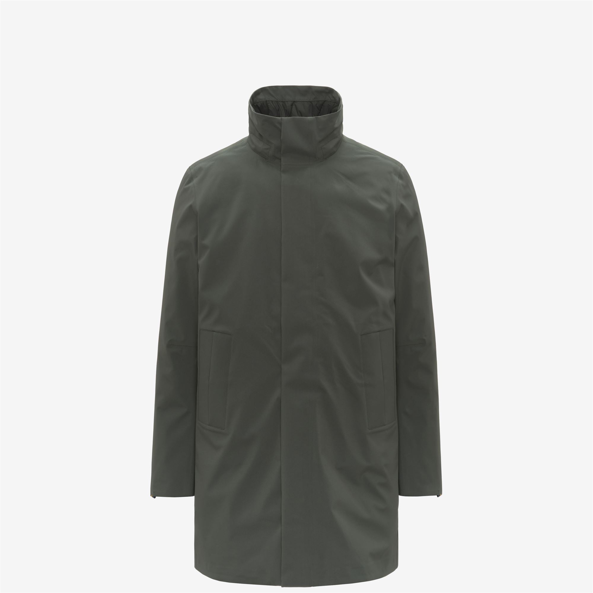 Jackets_MAN_THOMAL BONDED PADDED_3/4 Length_Green Blackish Combo - GREEN BLACKISH - Commercial 2