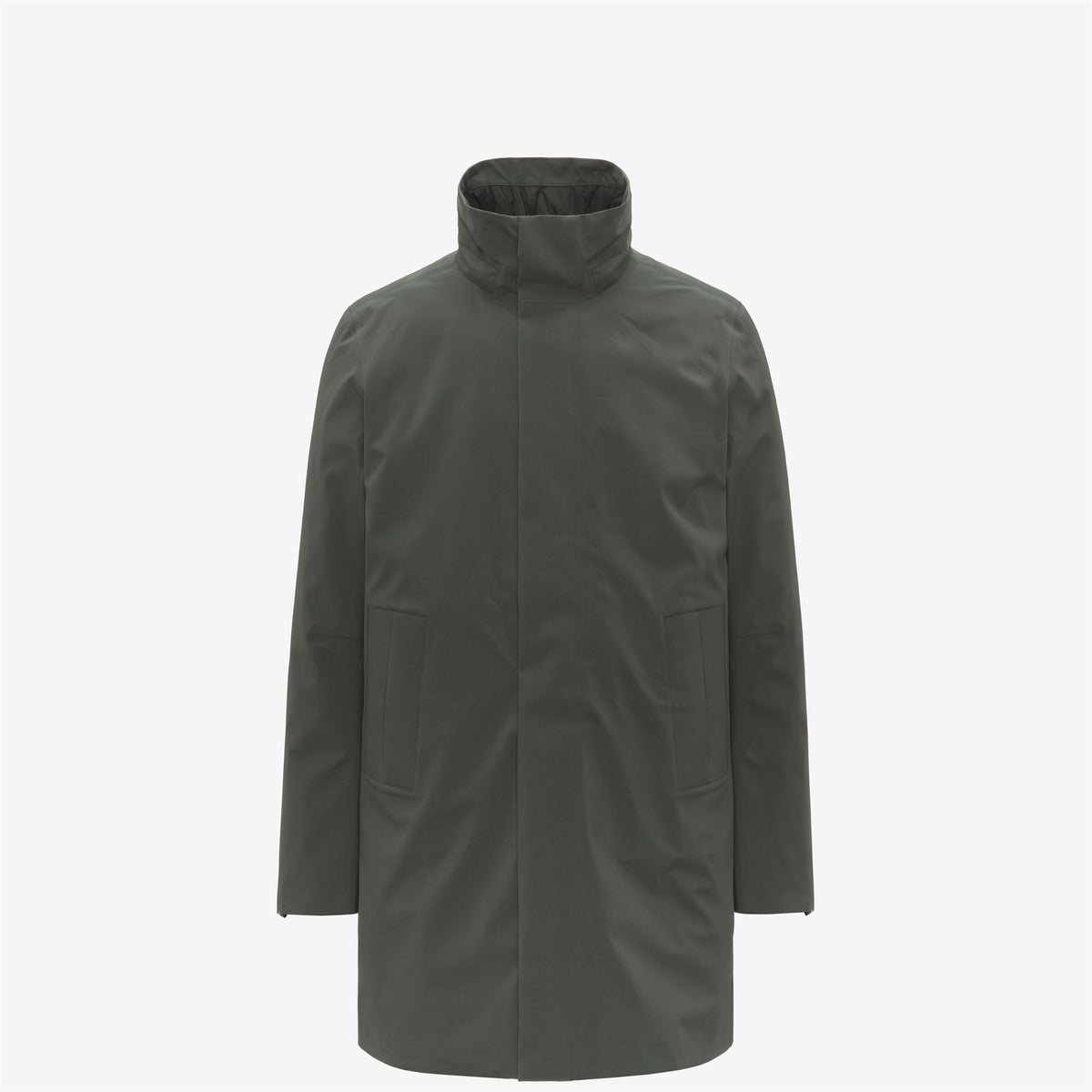 Jackets_MAN_THOMAL BONDED PADDED_3/4 Length_Green Blackish Combo - GREEN BLACKISH - Commercial 2