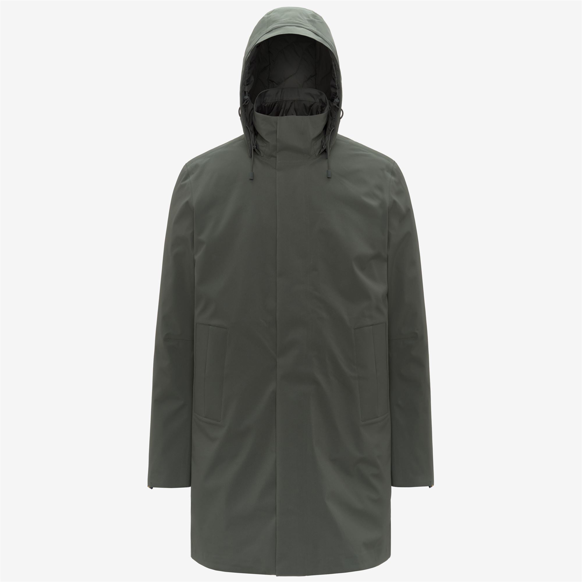 Jackets_MAN_THOMAL BONDED PADDED_3/4 Length_Green Blackish Combo - GREEN BLACKISH - Commercial 1