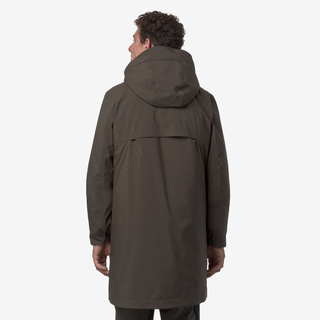 Chaqueta de invierno acolchada de 3/4 para hombre en color oliva negro main