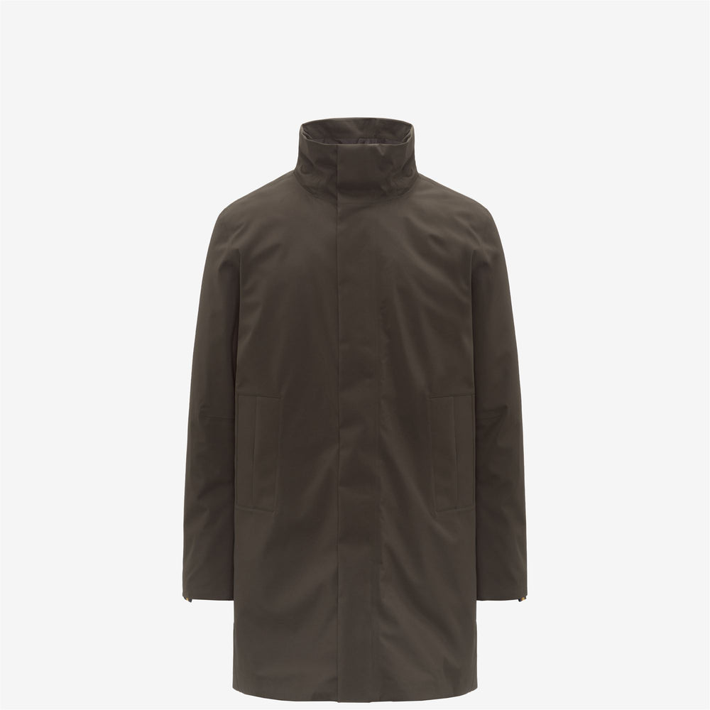 Chaqueta de invierno acolchada de 3/4 para hombre en color oliva negro 02