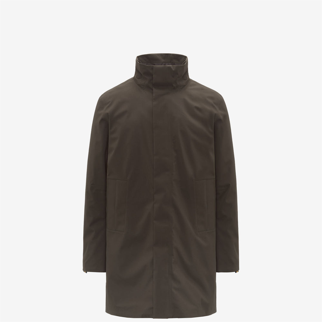 Chaqueta de invierno acolchada de 3/4 para hombre en color oliva negro main