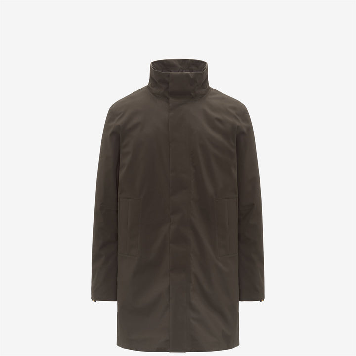 Chaqueta de invierno acolchada de 3/4 para hombre en color oliva negro 2