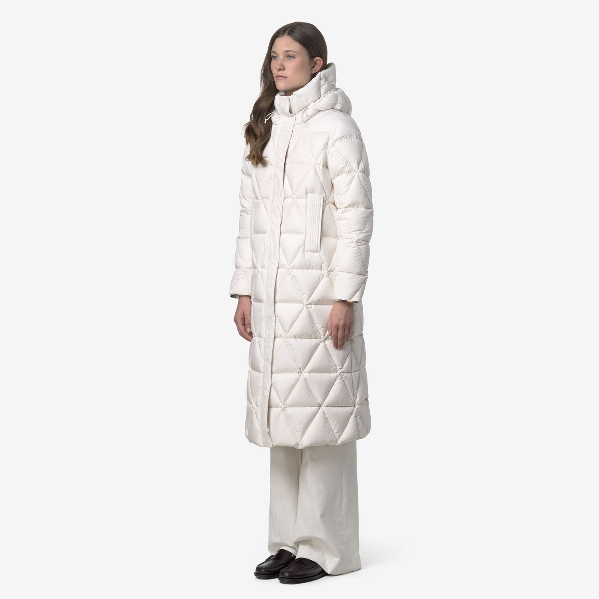 Jackets_WOMAN_RUENNE THERMO MICROFIBER_Long_White Gardenia Combo - White Gardenia - Commercial 5