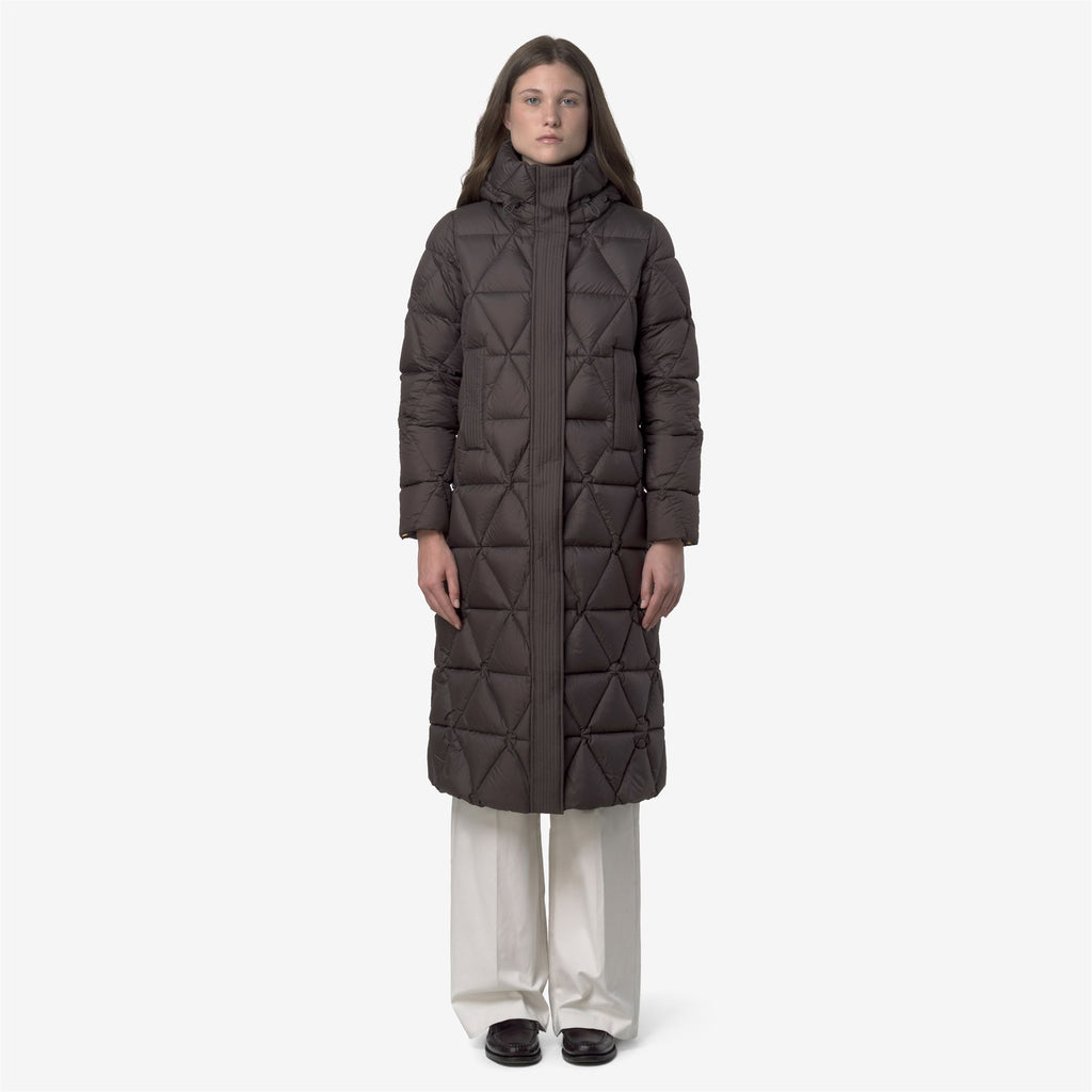 Jackets_WOMAN_RUENNE THERMO MICROFIBER_Long_Black Olive Combo - Black Olive - Commercial 4
