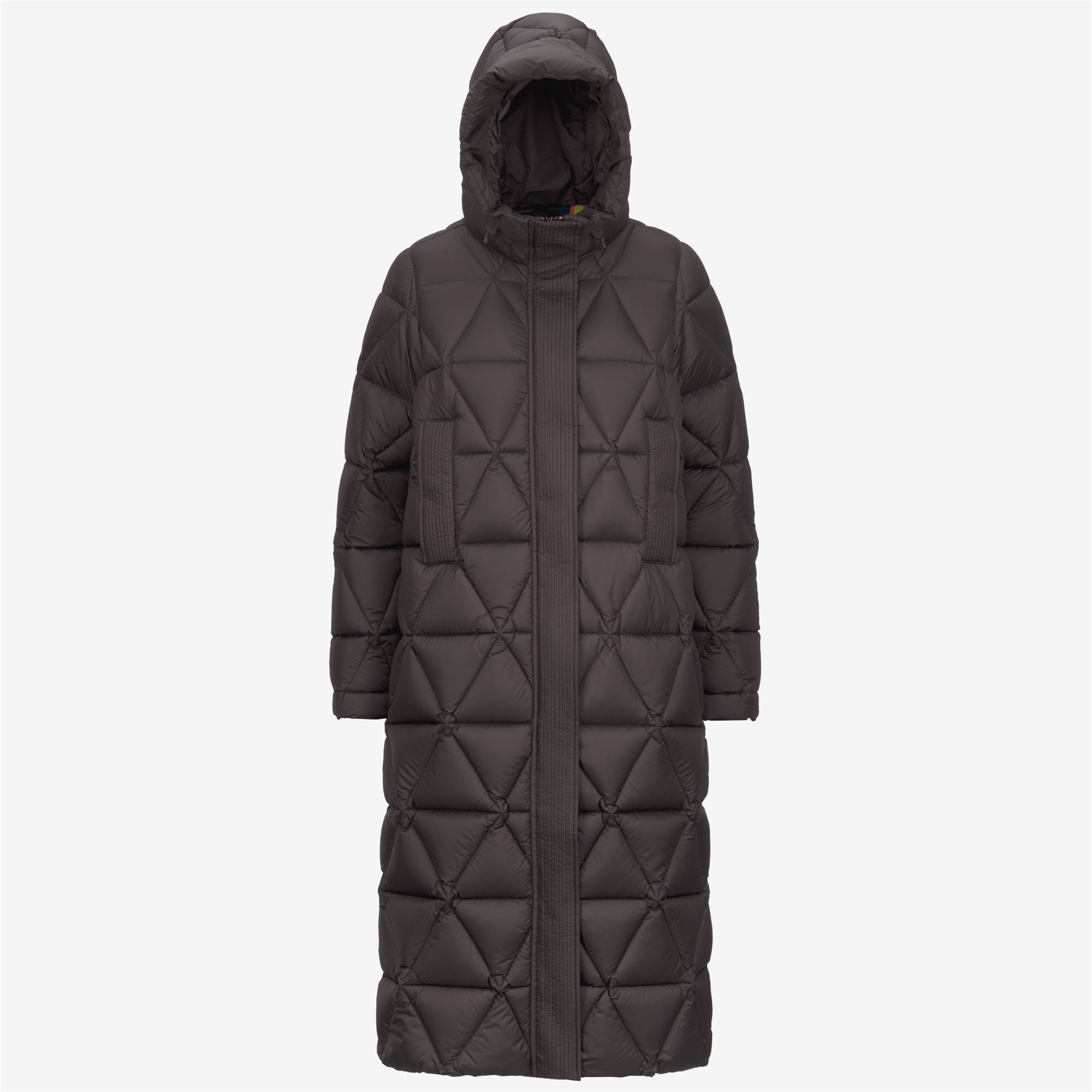 Jackets_WOMAN_RUENNE THERMO MICROFIBER_Long_Black Olive Combo - Black Olive - Commercial 1