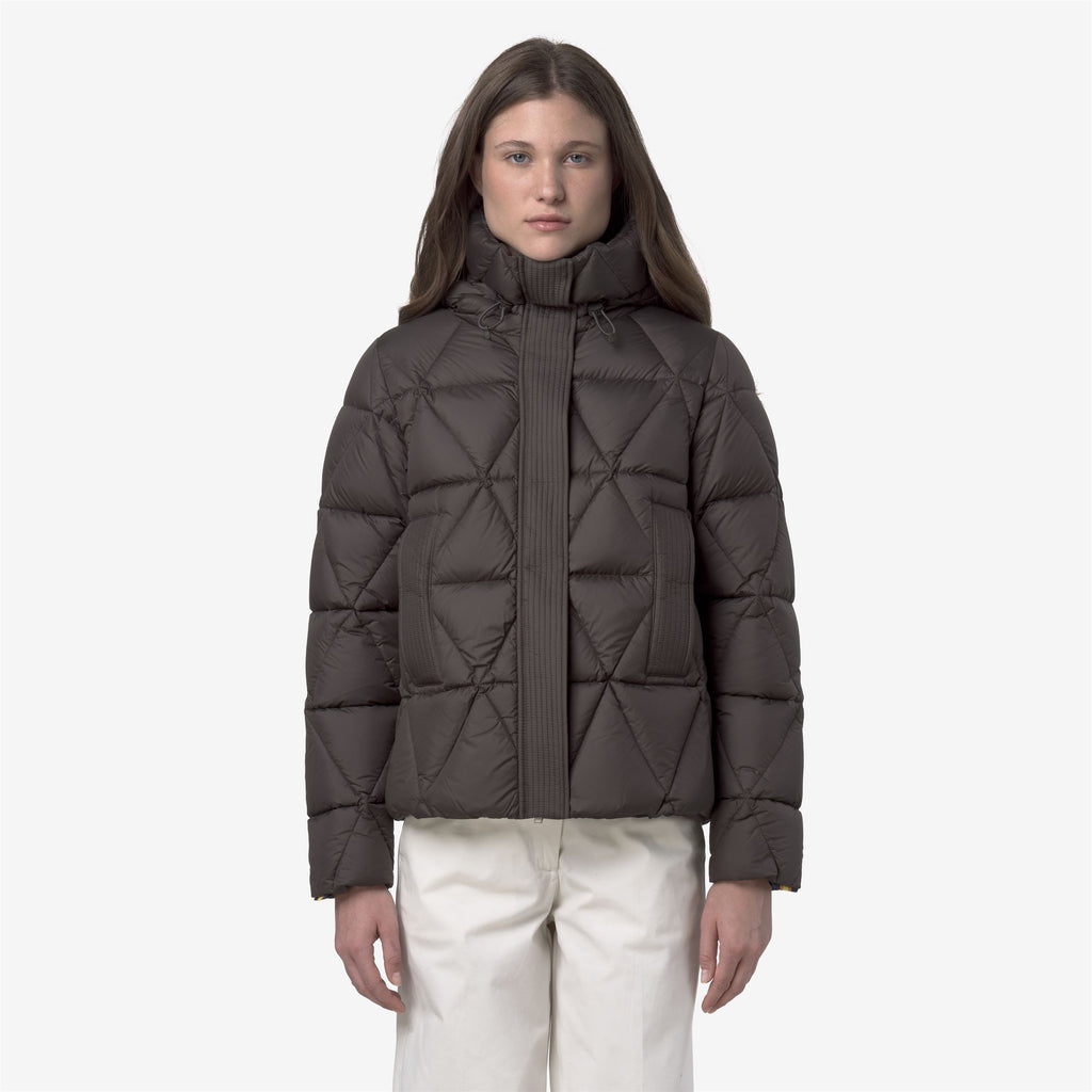 Jackets_WOMAN_LETHILLE THERMO MICROFIBER_Short_Black Olive Combo - Black Olive - Commercial 4
