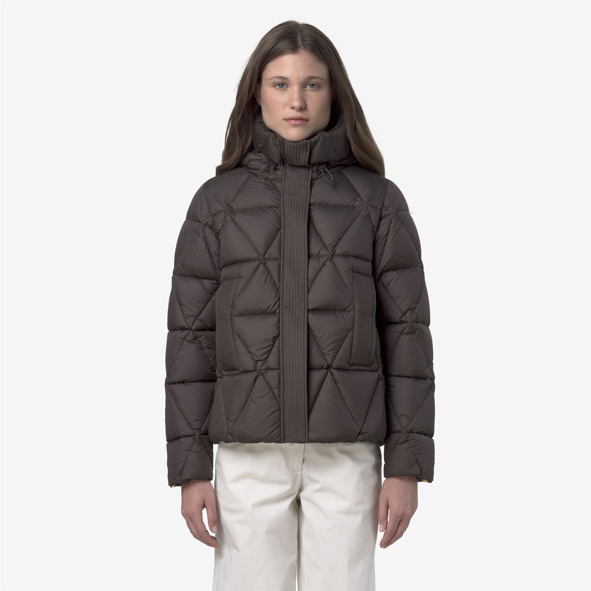 Jackets_WOMAN_LETHILLE THERMO MICROFIBER_Short_Black Olive Combo - Black Olive - Commercial 4