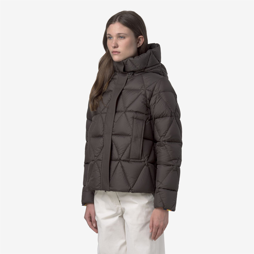Jackets_WOMAN_LETHILLE THERMO MICROFIBER_Short_Black Olive Combo - Black Olive - Commercial 5