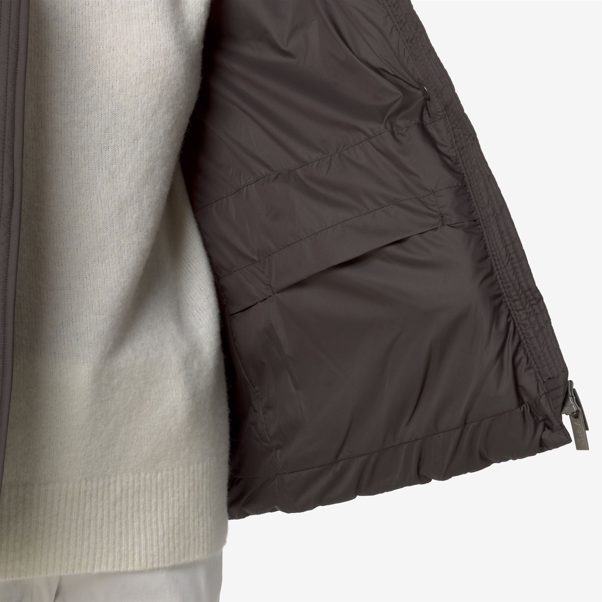 Jackets_WOMAN_LETHILLE THERMO MICROFIBER_Short_Black Olive Combo - Black Olive - Commercial 7