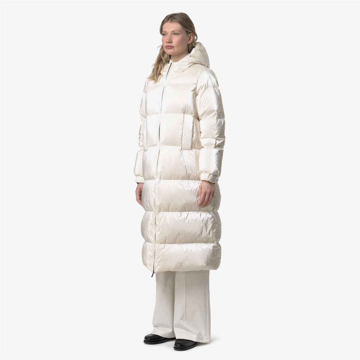 Jackets_WOMAN_RUENNE THERMO PEARLY_Long_White Gardenia Combo - White Gardenia - Commercial 5