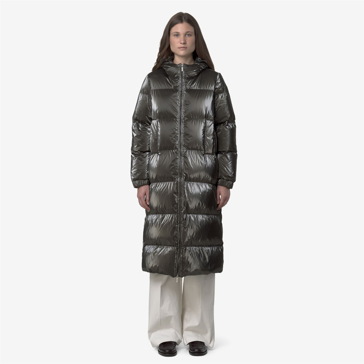 Jackets_WOMAN_RUENNE THERMO PEARLY_Long_Black Olive Combo - Black Olive - Commercial 4