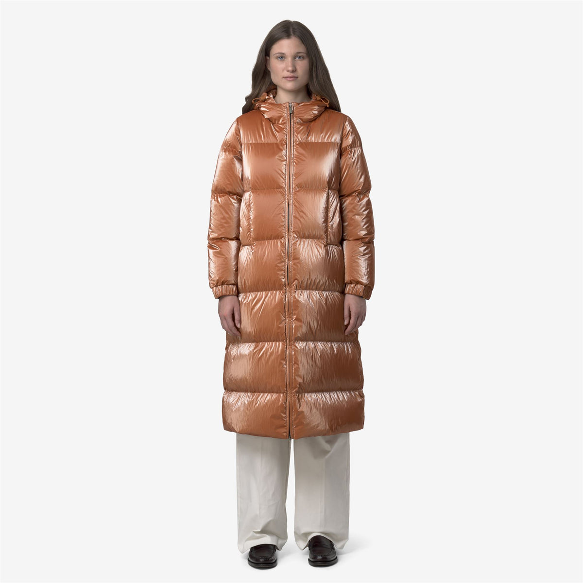 Jackets_WOMAN_RUENNE THERMO PEARLY_Long_Orange - Orange Adobe - Unico - Commercial 4