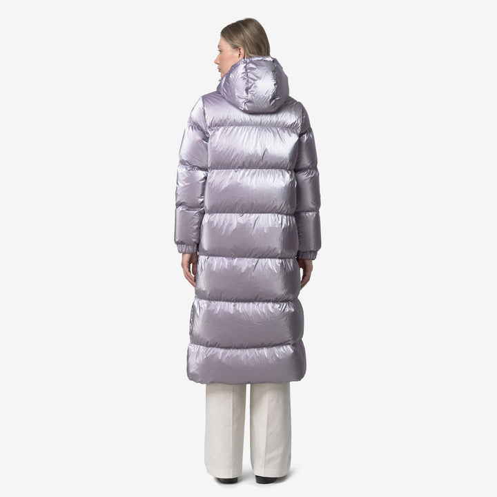 Chaqueta acolchada larga para mujer Violet con relleno de plumón 5