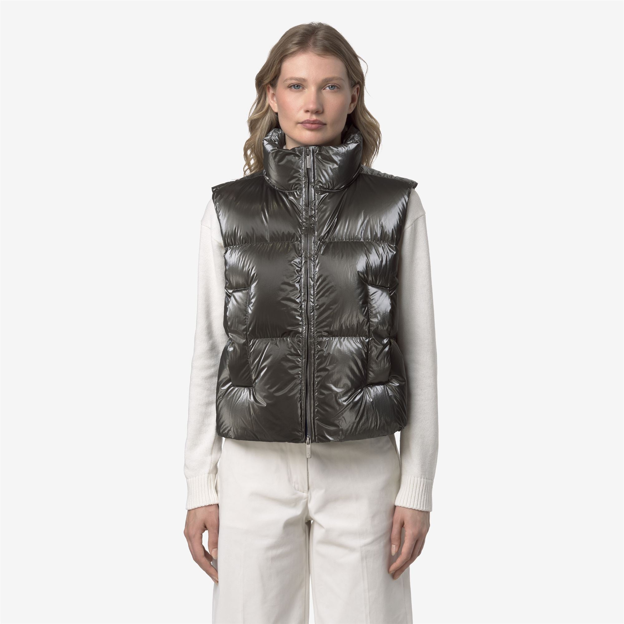 Jackets Woman THILLE THERMO PEARLY Vest BLACK OLIVE COMBO