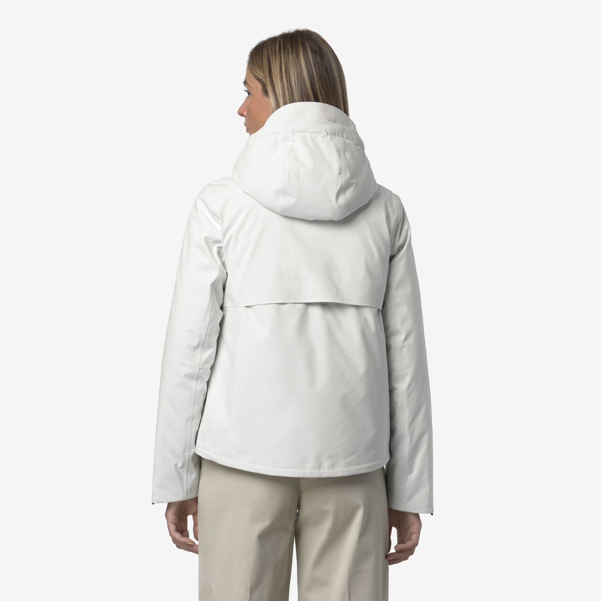 Jackets_WOMAN_TALE BONDED PADDED_Short_White Gardenia Combo - White Gardenia - Commercial 6