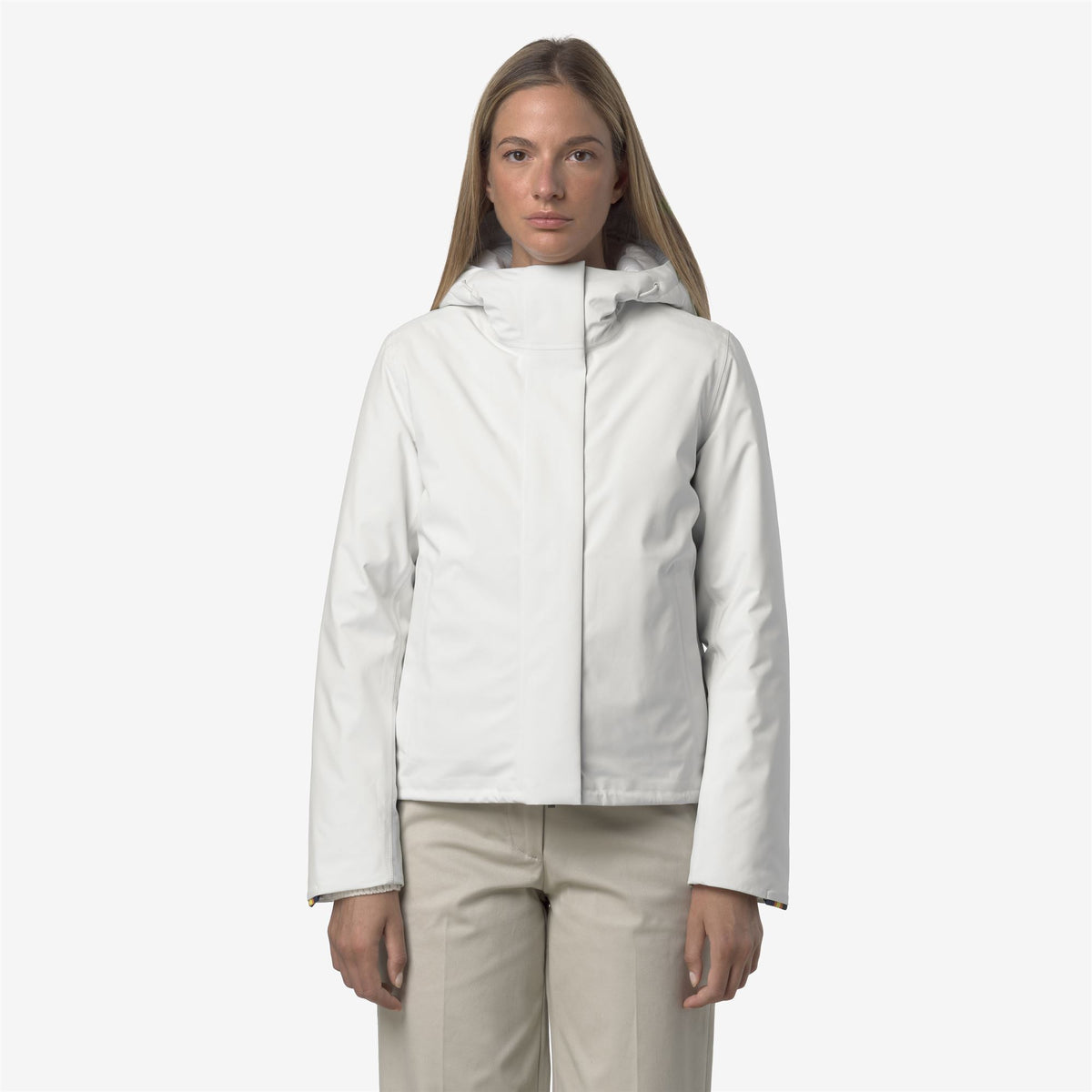 Jackets_WOMAN_TALE BONDED PADDED_Short_White Gardenia Combo - White Gardenia - Commercial 4