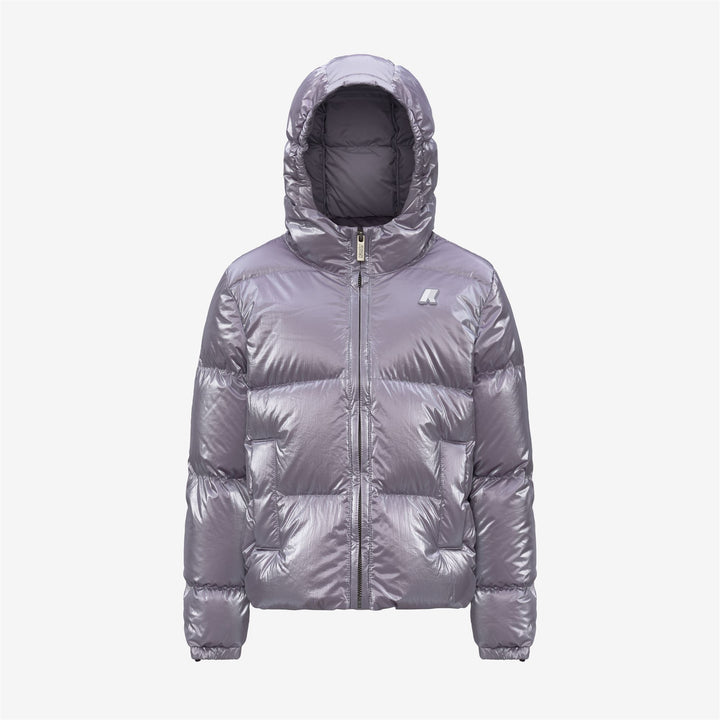 Violet Girls Short Puffer Jacket with Down Insulation 1