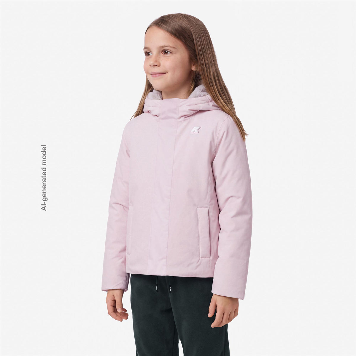 Jackets_GIRL_P. LILY TWILL SOFT BEAVER_Short_Pink Sallow - Grey Warm - Commercial 5