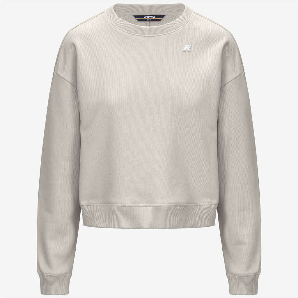 Fleece_WOMAN_LOIZA FRENCH TERRY_Pull Over_BEIGE LT - Commercial 1