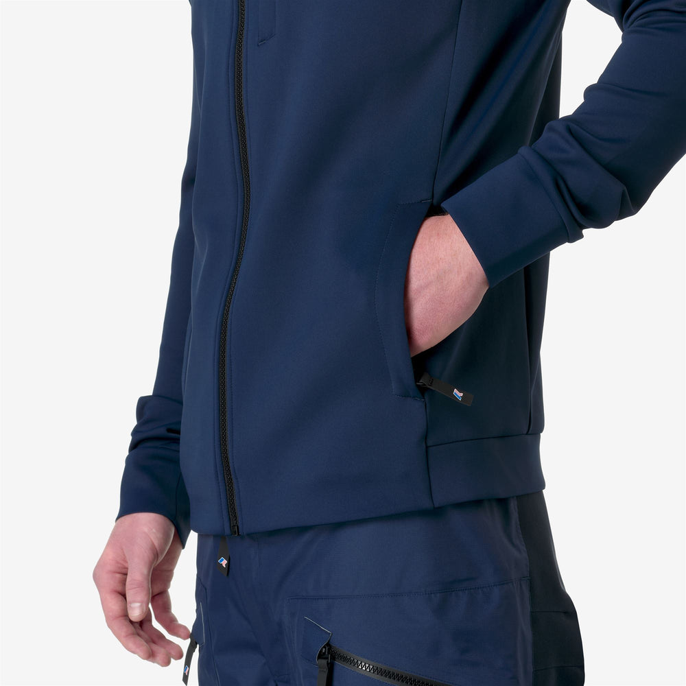 Fleece Unisex ETAPLES ALLAGRANDE Jacket BLUE DRESS Detail Double				