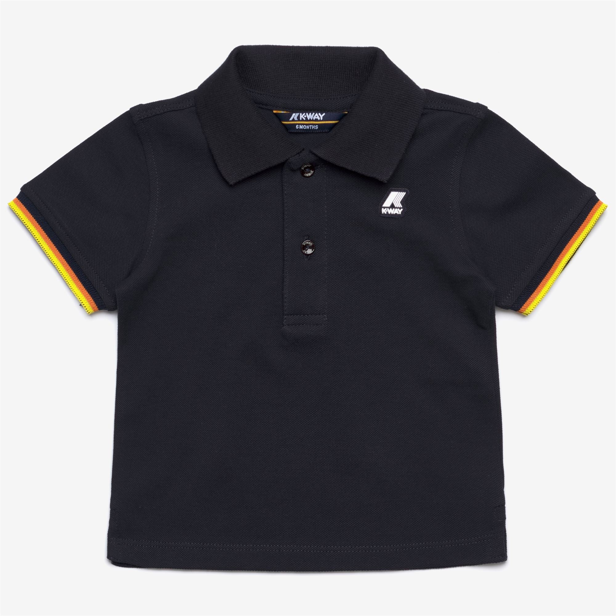 Polo Shirts_KID UNISEX_E. VINCENT CONTRAST PIQUE_Polo_Blue Depth - Commercial 1
