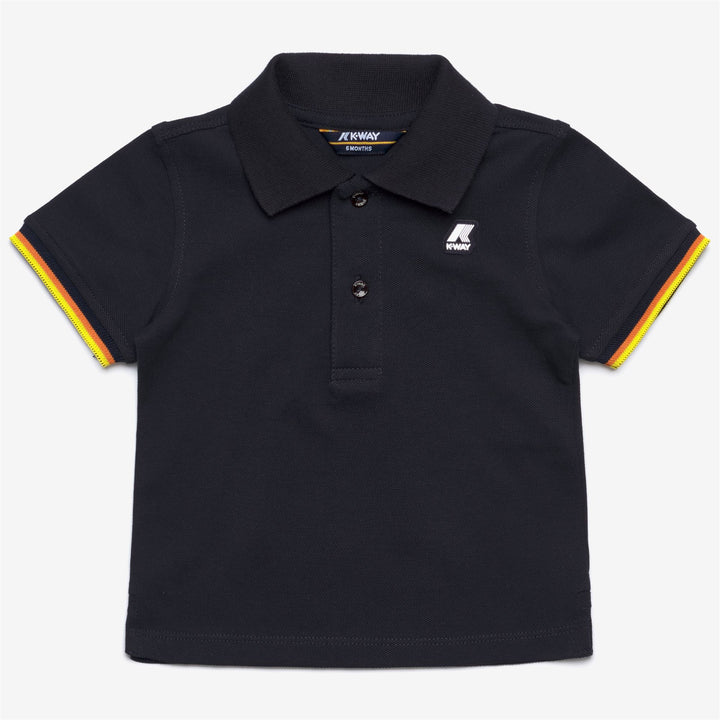 Polo Shirt in Piquet di Cotone Stretch Blu per Bambini per Città 1