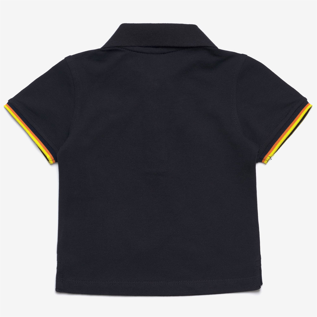 Polo Shirts_KID UNISEX_E. VINCENT CONTRAST PIQUE_Polo_Blue Depth - Commercial 2