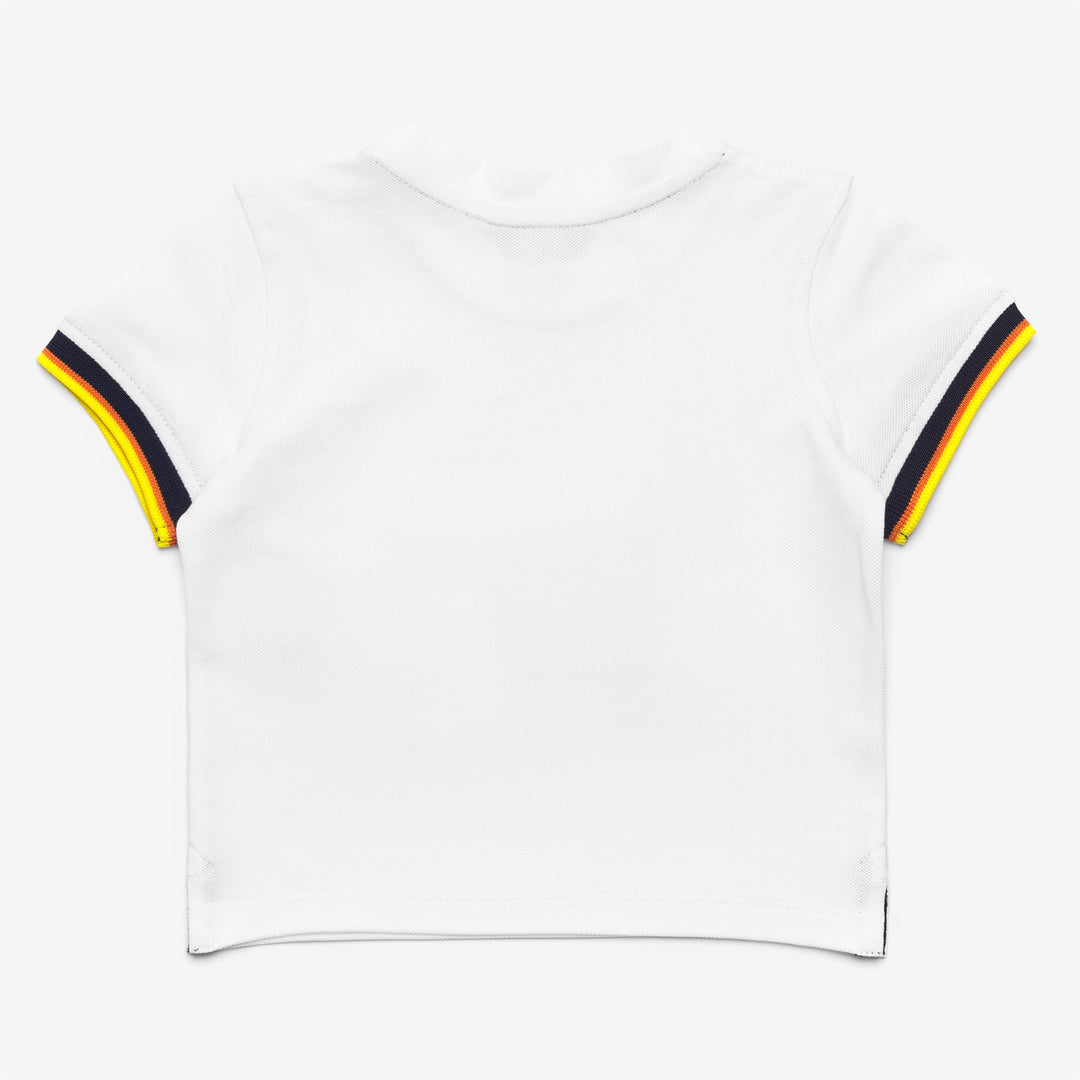 Grey White Unisex Kids Contrast Pique T-Shirt for City Wear main