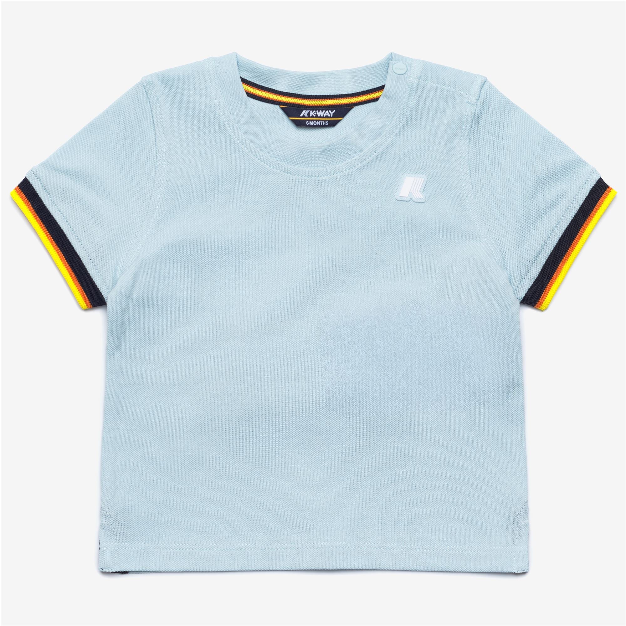 T-Shirts & Top_KID UNISEX_E. PETE CONTRAST PIQUE_T-Shirt_Blue Baby - Commercial 1