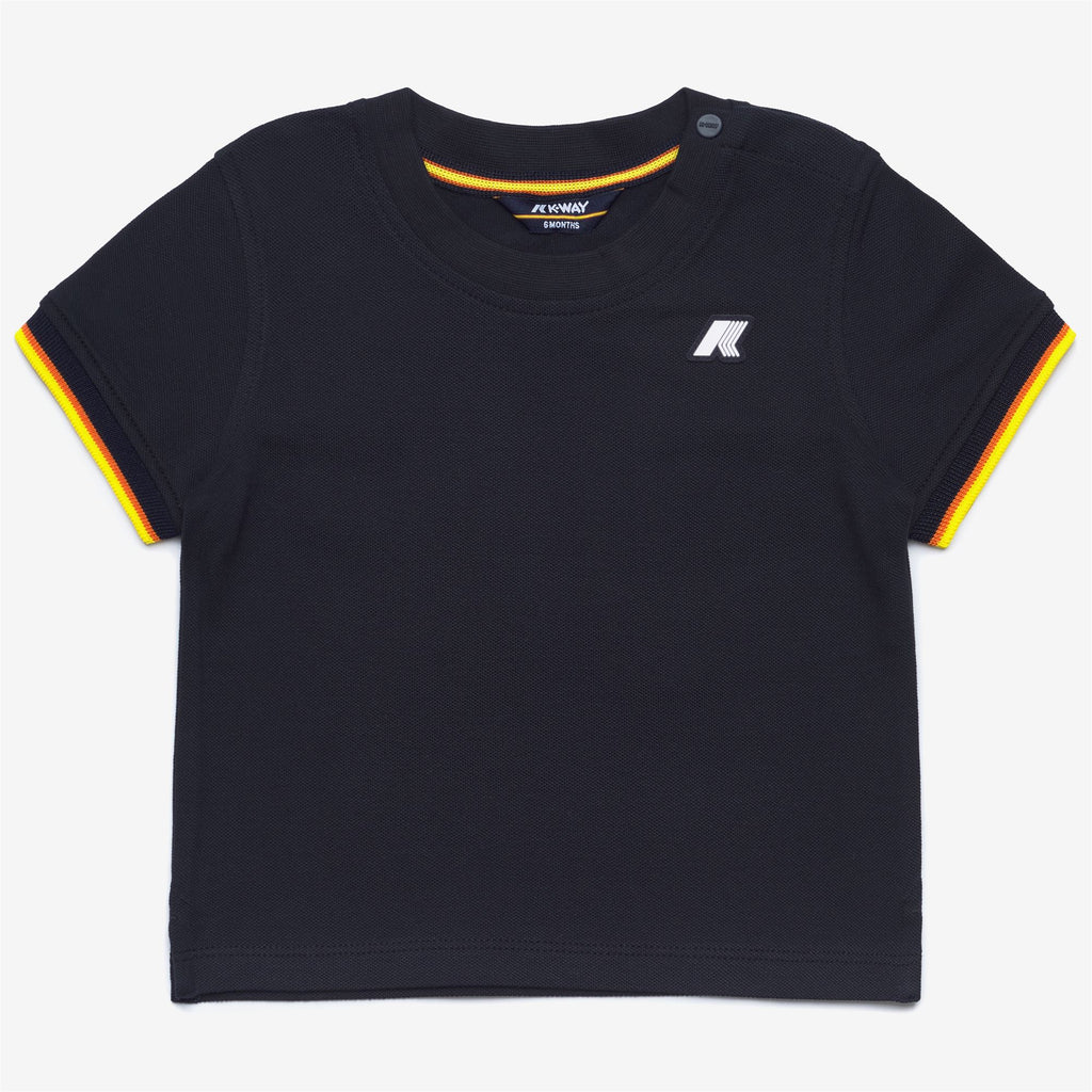 T-Shirts & Top_KID UNISEX_E. PETE CONTRAST PIQUE_T-Shirt_Blue Depth - Commercial 1