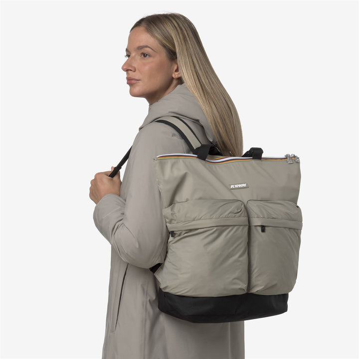 Borsa della spesa unisex verde impermeabile con spallacci regolabili 4