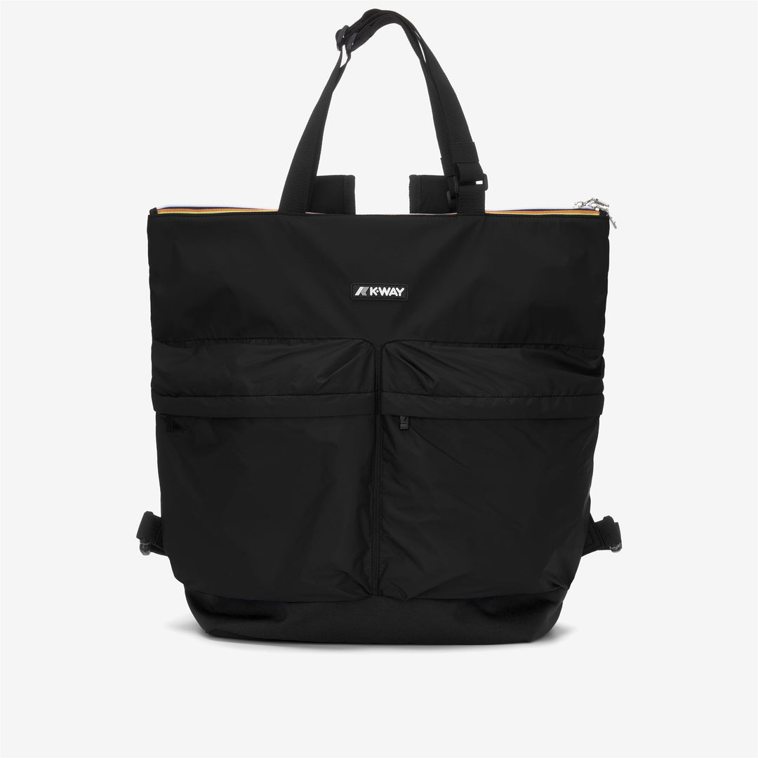 Bolsa de compras unisex negra y gris con correas ajustables 01
