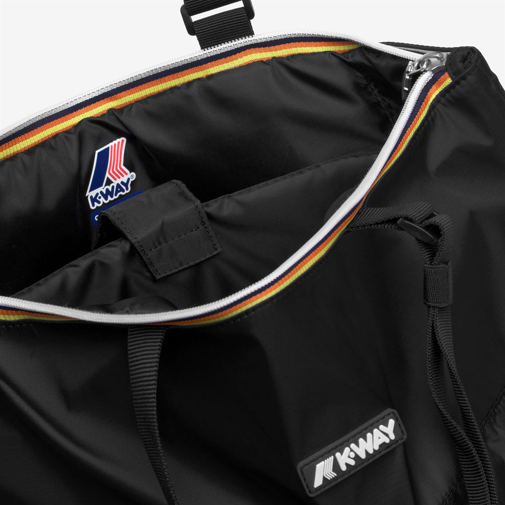 Black Grey Unisex City Shopping Bag with Adjustable Straps 02